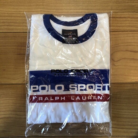 Ralph Lauren Sport Other - Deadstock New Vintage Polo Sport Ralph Lauren Ringer Mens White Promo T Shirt